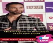 Shahid Kapoor on Red Carpet of Zee Cine Award