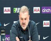 Tottenham boss Ange Postecoglu confirmed Radu Dragusin would start their Premier League clash with Fulham and said he deserved the opportunity after being kept out the side by the form of Micky Van de Ven and Cristian Romero&#60;br/&#62;Tottenham training ground, London, UK