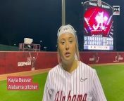 Alabama softball pitcher Kayla Beaver talks after her first SEC series starts against Florida.