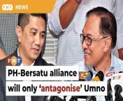Chin Yee Mun of UTAR says the coalition must consider the relative benefits of working with Bersatu and Umno.&#60;br/&#62;&#60;br/&#62;Read More: https://www.freemalaysiatoday.com/category/nation/2024/03/19/ph-working-with-bersatu-will-only-antagonise-umno-says-analyst/&#60;br/&#62;&#60;br/&#62;&#60;br/&#62;Free Malaysia Today is an independent, bi-lingual news portal with a focus on Malaysian current affairs.&#60;br/&#62;&#60;br/&#62;Subscribe to our channel - http://bit.ly/2Qo08ry&#60;br/&#62;------------------------------------------------------------------------------------------------------------------------------------------------------&#60;br/&#62;Check us out at https://www.freemalaysiatoday.com&#60;br/&#62;Follow FMT on Facebook: https://bit.ly/49JJoo5&#60;br/&#62;Follow FMT on Dailymotion: https://bit.ly/2WGITHM&#60;br/&#62;Follow FMT on X: https://bit.ly/48zARSW &#60;br/&#62;Follow FMT on Instagram: https://bit.ly/48Cq76h&#60;br/&#62;Follow FMT on TikTok : https://bit.ly/3uKuQFp&#60;br/&#62;Follow FMT Berita on TikTok: https://bit.ly/48vpnQG &#60;br/&#62;Follow FMT Telegram - https://bit.ly/42VyzMX&#60;br/&#62;Follow FMT LinkedIn - https://bit.ly/42YytEb&#60;br/&#62;Follow FMT Lifestyle on Instagram: https://bit.ly/42WrsUj&#60;br/&#62;Follow FMT on WhatsApp: https://bit.ly/49GMbxW &#60;br/&#62;------------------------------------------------------------------------------------------------------------------------------------------------------&#60;br/&#62;Download FMT News App:&#60;br/&#62;Google Play – http://bit.ly/2YSuV46&#60;br/&#62;App Store – https://apple.co/2HNH7gZ&#60;br/&#62;Huawei AppGallery - https://bit.ly/2D2OpNP&#60;br/&#62;&#60;br/&#62;#FMTNews #PakatanHarapan #Bersatu #UMNO #SheratonMove #PKR