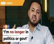 The businessman responds to a jab by a PAS MP on his previous role as a political aide to Anwar Ibrahim.&#60;br/&#62;&#60;br/&#62;&#60;br/&#62;Read More: https://www.freemalaysiatoday.com/category/nation/2024/03/19/im-no-longer-involved-in-politics-or-govt-says-farhash/ &#60;br/&#62;&#60;br/&#62;Laporan Lanjut: https://www.freemalaysiatoday.com/category/bahasa/tempatan/2024/03/19/saya-tak-lagi-terlibat-dalam-politik-atau-kerajaan-kata-farhash/&#60;br/&#62;&#60;br/&#62;Free Malaysia Today is an independent, bi-lingual news portal with a focus on Malaysian current affairs.&#60;br/&#62;&#60;br/&#62;Subscribe to our channel - http://bit.ly/2Qo08ry&#60;br/&#62;------------------------------------------------------------------------------------------------------------------------------------------------------&#60;br/&#62;Check us out at https://www.freemalaysiatoday.com&#60;br/&#62;Follow FMT on Facebook: https://bit.ly/49JJoo5&#60;br/&#62;Follow FMT on Dailymotion: https://bit.ly/2WGITHM&#60;br/&#62;Follow FMT on X: https://bit.ly/48zARSW &#60;br/&#62;Follow FMT on Instagram: https://bit.ly/48Cq76h&#60;br/&#62;Follow FMT on TikTok : https://bit.ly/3uKuQFp&#60;br/&#62;Follow FMT Berita on TikTok: https://bit.ly/48vpnQG &#60;br/&#62;Follow FMT Telegram - https://bit.ly/42VyzMX&#60;br/&#62;Follow FMT LinkedIn - https://bit.ly/42YytEb&#60;br/&#62;Follow FMT Lifestyle on Instagram: https://bit.ly/42WrsUj&#60;br/&#62;Follow FMT on WhatsApp: https://bit.ly/49GMbxW &#60;br/&#62;------------------------------------------------------------------------------------------------------------------------------------------------------&#60;br/&#62;Download FMT News App:&#60;br/&#62;Google Play – http://bit.ly/2YSuV46&#60;br/&#62;App Store – https://apple.co/2HNH7gZ&#60;br/&#62;Huawei AppGallery - https://bit.ly/2D2OpNP&#60;br/&#62;&#60;br/&#62;#FMTNews #FarhashWafa #NotInvolved #Politics
