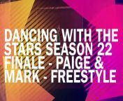freestyle dance of Mark &amp; Paige on the finale of dancing with the stars,