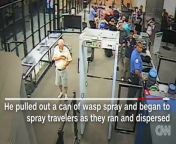 Newly released video from a 2015 incident shows 63-year-old Richard White pull out a machete and attack travelers at a TSA checkpoint at Louis Armstrong New Orleans International Airport.