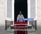 Speaking during the Sunday Regina Coeli prayer, Pope Francis renews his call to world leaders &#92;