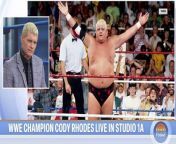 WWE superstar Cody Rhodes talks defeating Roman Reigns&#60;br/&#62;#wwe #codyrhodes #wrestlemania&#60;br/&#62;At WrestleMania 40, Cody Rhodes defeated Roman Reigns making him the WWE undisputed universal champion. He joins TODAY to talk about earning the belt and what his father, the late wrester Dusty Rhodes, would think about the achievement.