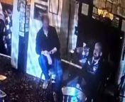 CCTV video shows the moment a ‘poltergeist’ apparently knocks over a drink in one of Britain’s most haunted pubs.