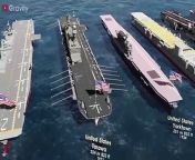 Aircraft Carrier Size Comparison - War Vehicle from tatted pench