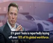 EV giant Tesla is reportedly laying off over 10% of its global workforce.&#60;br/&#62;&#60;br/&#62;What Happened: The layoff aims to reduce costs and eliminate the duplication of roles and job functions, Electrek reported, citing a company-wide mail sent by CEO Elon Musk.