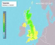UK Modelled Surface Temperatures for the next few days