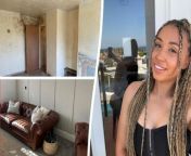 Credit: SWNS / Celene Francis&#60;br/&#62;&#60;br/&#62;A woman who rented a run-down council house has spent £3k renovating it - using bargains from Primark and B&amp;M - and saved £10k by doing the work herself.&#60;br/&#62;&#60;br/&#62;Celene Francis, 25, started renting her council house in April 2020 and has renovated the property to make it more of a home.&#60;br/&#62;&#60;br/&#62;When she moved in, the mum-of-one said the house was in a &#92;