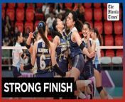 Lady Bulldogs earn playoff for no. 2 seed&#60;br/&#62;&#60;br/&#62;Bella Belen emphasizes the need for the NU Lady Bulldogs to finish the UAAP Season 86 women&#39;s volleyball elimination round on a high note. The Bulldogs claimed their sixth straight win after dispatching the Adamson Lady Falcons, 25-16, 25-14, 25-18,at the Philippine Sports Arena on Saturday, April 20, 2024 to earn at least a playoff for the no. 2 seed. NU improved to a league-best 11-2 slate and will wrap their elimination round campaign against the FEU Lady Tamaraws on April 24.&#60;br/&#62;&#60;br/&#62;Video by Niel Victor Masoy&#60;br/&#62;&#60;br/&#62;Subscribe to The Manila Times Channel - https://tmt.ph/YTSubscribe&#60;br/&#62; &#60;br/&#62;Visit our website at https://www.manilatimes.net&#60;br/&#62; &#60;br/&#62; &#60;br/&#62;Follow us: &#60;br/&#62;Facebook - https://tmt.ph/facebook&#60;br/&#62; &#60;br/&#62;Instagram - https://tmt.ph/instagram&#60;br/&#62; &#60;br/&#62;Twitter - https://tmt.ph/twitter&#60;br/&#62; &#60;br/&#62;DailyMotion - https://tmt.ph/dailymotion&#60;br/&#62; &#60;br/&#62; &#60;br/&#62;Subscribe to our Digital Edition - https://tmt.ph/digital&#60;br/&#62; &#60;br/&#62; &#60;br/&#62;Check out our Podcasts: &#60;br/&#62;Spotify - https://tmt.ph/spotify&#60;br/&#62; &#60;br/&#62;Apple Podcasts - https://tmt.ph/applepodcasts&#60;br/&#62; &#60;br/&#62;Amazon Music - https://tmt.ph/amazonmusic&#60;br/&#62; &#60;br/&#62;Deezer: https://tmt.ph/deezer&#60;br/&#62;&#60;br/&#62;Tune In: https://tmt.ph/tunein&#60;br/&#62;&#60;br/&#62;#themanilatimes &#60;br/&#62;#philippines&#60;br/&#62;#volleyball &#60;br/&#62;#sports&#60;br/&#62;