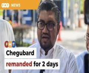 Rafique Rashid Ali says police had originally applied for a four-day remand order.&#60;br/&#62;&#60;br/&#62;&#60;br/&#62;Read More: https://www.freemalaysiatoday.com/category/nation/2024/04/28/chegubard-remanded-for-2-days-says-lawyer/&#60;br/&#62;&#60;br/&#62;Laporan Lanjut: https://www.freemalaysiatoday.com/category/category/bahasa/tempatan/&#60;br/&#62;&#60;br/&#62;Free Malaysia Today is an independent, bi-lingual news portal with a focus on Malaysian current affairs.&#60;br/&#62;&#60;br/&#62;Subscribe to our channel - http://bit.ly/2Qo08ry&#60;br/&#62;------------------------------------------------------------------------------------------------------------------------------------------------------&#60;br/&#62;Check us out at https://www.freemalaysiatoday.com&#60;br/&#62;Follow FMT on Facebook: https://bit.ly/49JJoo5&#60;br/&#62;Follow FMT on Dailymotion: https://bit.ly/2WGITHM&#60;br/&#62;Follow FMT on X: https://bit.ly/48zARSW &#60;br/&#62;Follow FMT on Instagram: https://bit.ly/48Cq76h&#60;br/&#62;Follow FMT on TikTok : https://bit.ly/3uKuQFp&#60;br/&#62;Follow FMT Berita on TikTok: https://bit.ly/48vpnQG &#60;br/&#62;Follow FMT Telegram - https://bit.ly/42VyzMX&#60;br/&#62;Follow FMT LinkedIn - https://bit.ly/42YytEb&#60;br/&#62;Follow FMT Lifestyle on Instagram: https://bit.ly/42WrsUj&#60;br/&#62;Follow FMT on WhatsApp: https://bit.ly/49GMbxW &#60;br/&#62;------------------------------------------------------------------------------------------------------------------------------------------------------&#60;br/&#62;Download FMT News App:&#60;br/&#62;Google Play – http://bit.ly/2YSuV46&#60;br/&#62;App Store – https://apple.co/2HNH7gZ&#60;br/&#62;Huawei AppGallery - https://bit.ly/2D2OpNP&#60;br/&#62;&#60;br/&#62;#FMTNews #Chegubard #Remanded #TheSeditionAct