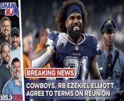 Per Ian Rapoport, the Dallas Cowboys and RB Ezekiel Elliott have agreed to terms on a reunion for the 2024 season pending a physical. Shan, RJ, &amp; Bobby react to the news and break down what Zeke&#39;s role will be in the video above.