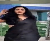 Actress Vishnu Priya Bhimeneni Hot Sexy Dance in Black Saree from priya raji xxx