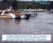 Boat sinking at Lake Macquarie - Newcastle Herald - 22\ 4\ 2024 from abby lake