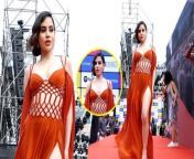 Social Media Star Urfi Javed spotted for Social Nation&#39;s grand event held in Mumbai. The artist geared a saffron coloured sassy outfit for the evening.