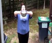 Amberlynn participates in the ALS Ice bucket challenge in 2014.