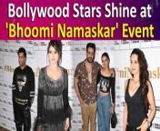 Numerous Bollywood luminaries graced the prestigious &#39;Bhoomi Namaskar&#39; event last evening, demonstrating their wholehearted support. Among the notable attendees were Urvashi Rautela, Ameesha Patel, Jannat Zubair, Jasmine, and a host of other renowned personalities from the industry.&#60;br/&#62;&#60;br/&#62; #bhoominamaskar #urvashirautela #ameeshapatel #jannatzubair #jasminbhasin #alygoni #trending #viralvideo #entertainmentnews #bollywoodnews #celebupdate
