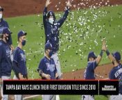 The Tampa Bay Rays beat the New York Mets 8-5 on Wednesday night and clinched the AL East title.This is the Ray&#39;s first division title since 2010 and only the third in their franchise history. It’s also the first time in 5 years that a team other than the Boston Red Sox or New York Yankees has won the AL East.Tampa Bay has gone 37-20 in the shortened season and are also on target to be the top seed in the American League. The Rays celebrated the win on the field with confetti on Wednesday night.