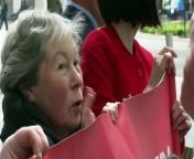 Protests took place outside the Post Office Inquiry as Angela van den Bogerd gave evidence saying she was &#92;