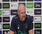 Everton boss Sean Dyche reflects on their Merseyside Derby win over Liverpool and taking the feelings into their next game with Brentford&#60;br/&#62;Finch Farm, Liverpool, UK