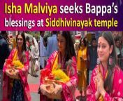 Actress Isha Malviya was recently spotted at Mumbai’s Siddhivinayak temple as she arrived to seek blessings. She also visited her hometown and is starring in a trending music video. After her stint in Bigg Boss, fans are eagerly waiting for her upcoming project.&#60;br/&#62;&#60;br/&#62;#ishamalviya #fashion #trending #viral #bollywood #entertainmentnews #celebupdate