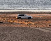There was some Bank Holiday blues for this ‘beach-goer’ in Tenby, as they seemingly got their vehicle stuck in the sand on South Beach!&#60;br/&#62;Motorists are not permitted to drive onto any of the seaside town’s beaches freely, but that didn’t deter this driver today (Saturday) on the start to what wil be a busy May Bank Holiday weekend.&#60;br/&#62;A photo shared on Facebook by David Thomas simply captioned ‘oops’ drew 100s of comments from members of the ‘Tenby’ group.&#60;br/&#62;It’s not the first such mishap, which mimics an incident back in 2015 when a pair of American tourists got their vehicle stuck in the sands on Castle Beach after they had set their Sat Nav to visit the monastic island of Caldey off Tenby!&#60;br/&#62;The mishap was documented by best-selling American author and travel writer Bill Bryson in a chapter about Tenby featured in his ‘The Road to Little Dribbling’ book.&#60;br/&#62;Last year, a vehicle also got stuck on the public footpath by Tenby lifeboat station for almost a week, with the vehicle said to have been driven onto the footpath which clearly states ‘no entry’ to vehicles, by holidaymakers from the USA who were trying to find their way to the Prince Albert statue on Castle Hill and ended up abandoning their vehicle!&#60;br/&#62;&#60;br/&#62;©Vid: Natalya Hinde/Facebook&#60;br/&#62;©Pic: David Thomas/Facebook