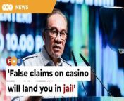 Prime Minister Anwar Ibrahim reminds everyone to be mindful in their criticism of the issue, particularly when it comes to the royals.&#60;br/&#62;&#60;br/&#62;&#60;br/&#62;Read More: &#60;br/&#62;https://www.freemalaysiatoday.com/category/nation/2024/05/01/false-claims-on-casino-will-land-you-in-jail-says-anwar/ &#60;br/&#62;&#60;br/&#62;Laporan Lanjut: &#60;br/&#62;https://www.freemalaysiatoday.com/category/bahasa/tempatan/2024/05/01/sumbat-pemfitnah-kasino-forest-city-ke-penjara-kata-pm/&#60;br/&#62;&#60;br/&#62;Free Malaysia Today is an independent, bi-lingual news portal with a focus on Malaysian current affairs.&#60;br/&#62;&#60;br/&#62;Subscribe to our channel - http://bit.ly/2Qo08ry&#60;br/&#62;------------------------------------------------------------------------------------------------------------------------------------------------------&#60;br/&#62;Check us out at https://www.freemalaysiatoday.com&#60;br/&#62;Follow FMT on Facebook: https://bit.ly/49JJoo5&#60;br/&#62;Follow FMT on Dailymotion: https://bit.ly/2WGITHM&#60;br/&#62;Follow FMT on X: https://bit.ly/48zARSW &#60;br/&#62;Follow FMT on Instagram: https://bit.ly/48Cq76h&#60;br/&#62;Follow FMT on TikTok : https://bit.ly/3uKuQFp&#60;br/&#62;Follow FMT Berita on TikTok: https://bit.ly/48vpnQG &#60;br/&#62;Follow FMT Telegram - https://bit.ly/42VyzMX&#60;br/&#62;Follow FMT LinkedIn - https://bit.ly/42YytEb&#60;br/&#62;Follow FMT Lifestyle on Instagram: https://bit.ly/42WrsUj&#60;br/&#62;Follow FMT on WhatsApp: https://bit.ly/49GMbxW &#60;br/&#62;------------------------------------------------------------------------------------------------------------------------------------------------------&#60;br/&#62;Download FMT News App:&#60;br/&#62;Google Play – http://bit.ly/2YSuV46&#60;br/&#62;App Store – https://apple.co/2HNH7gZ&#60;br/&#62;Huawei AppGallery - https://bit.ly/2D2OpNP&#60;br/&#62;&#60;br/&#62;#FMTNews #AnwarIbrahim #YDPA #Casino #FalseClaim