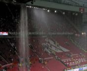 Water pours from Old Trafford roof as Jim Ratcliffe watches Manchester UnitedMen in Blazers