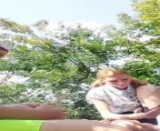 Live beautiful sister outdoor from handgag sisters
