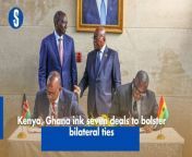 Kenya and Ghana have signed seven agreements aimed at enhancing bilateral ties between the two countries. https://rb.gy/knl6f6