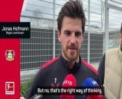 Leverkusen&#39;s Jonas Hofman says Xabi Alonso not talking about the title race was &#39;the right way of thinking&#39;