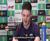 Declan Rice said he was &#39;lost for words&#39; when told that he would be England captain on his 50th appearance