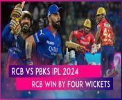 Royal Challengers Bengaluru get their first win in IPL 2024, beating Punjab Kings by four wickets in Bengaluru. Virat Kohli shined with the bat again supported by a strong finish by Dinesh Karthik, which guided hosts to victory.&#60;br/&#62;