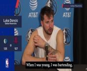 Doncic jokes that bartending helped him make underhand shot vs Rockets from kylie rocket and maddy may are riding each other face with their wet pussies live on