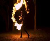 &#39;This enthralling video features a circus artist putting on a breathtaking fire show. &#60;br/&#62;&#60;br/&#62;The clip starts off with the subject, named Dalton S., lighting a set of poi on fire. Then, he twirls the weights in a scary but stylish manner, forming wheels of fire in the air. &#60;br/&#62;&#60;br/&#62;&#92;