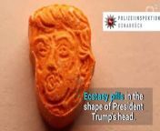 German police made a strange bust over the weekend: &#60;br/&#62;Ecstasy pills in the shape of President Trump&#39;s