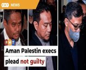 The NGO’s top two executives face 100 charges each, involving a total of almost RM40 million.&#60;br/&#62;&#60;br/&#62;Read More: https://www.freemalaysiatoday.com/category/nation/2024/02/15/duo-linked-to-aman-palestin-slapped-with-cbt-money-laundering-cheating-charges/ &#60;br/&#62;&#60;br/&#62;Laporan Lanjut: https://www.freemalaysiatoday.com/category/bahasa/tempatan/2024/02/15/2-eksekutif-aman-palestin-mengaku-tak-salah-pecah-amanah-ubah-wang-haram/&#60;br/&#62;&#60;br/&#62;Free Malaysia Today is an independent, bi-lingual news portal with a focus on Malaysian current affairs.&#60;br/&#62;&#60;br/&#62;Subscribe to our channel - http://bit.ly/2Qo08ry&#60;br/&#62;------------------------------------------------------------------------------------------------------------------------------------------------------&#60;br/&#62;Check us out at https://www.freemalaysiatoday.com&#60;br/&#62;Follow FMT on Facebook: http://bit.ly/2Rn6xEV&#60;br/&#62;Follow FMT on Dailymotion: https://bit.ly/2WGITHM&#60;br/&#62;Follow FMT on Twitter: http://bit.ly/2OCwH8a &#60;br/&#62;Follow FMT on Instagram: https://bit.ly/2OKJbc6&#60;br/&#62;Follow FMT on TikTok : https://bit.ly/3cpbWKK&#60;br/&#62;Follow FMT Telegram - https://bit.ly/2VUfOrv&#60;br/&#62;Follow FMT LinkedIn - https://bit.ly/3B1e8lN&#60;br/&#62;Follow FMT Lifestyle on Instagram: https://bit.ly/39dBDbe&#60;br/&#62;------------------------------------------------------------------------------------------------------------------------------------------------------&#60;br/&#62;Download FMT News App:&#60;br/&#62;Google Play – http://bit.ly/2YSuV46&#60;br/&#62;App Store – https://apple.co/2HNH7gZ&#60;br/&#62;Huawei AppGallery - https://bit.ly/2D2OpNP&#60;br/&#62;&#60;br/&#62;#FMTNews #AmanPalestine #Charged #MoneyLaundering #Cheating