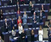 &#39;The evil will fall&#39;: Wife of Alexei Navalny receives standing ovation at European Parliament