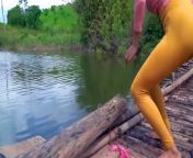 Amazing Fishing. Beautiful Girl Fishing Big Fish with Hook . Fishing Video