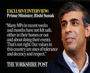 Prime Minister Rishi Sunak reveals fears for MPs&#39; safety, talks about what family means to him and describes what it is like to receive &#39;the biggest hospital pass of any incoming Prime Minister in decades&#39; - Exclusive Interview with The Yorkshire Post offering fascinating insight into Rishi Sunak&#39;s life