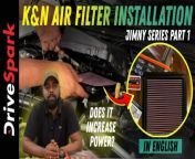 Here&#39;s a video of K&amp;N Air Filter installation on a Maruti Suzuki Jimny SUV. Also, there is a quick Sound Check and Driving Impression of the Maruti Suzuki Jimny before and after the installation of the K&amp;N Air Filter.