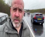 Sergeant Phil Boyd was on his way to work when he spotted a car that had aquaplaned on the A421 - crashing into the central barriers. And a heroic driver who had spotted the crash in her rear view mirror stopped her car and ran back to help. Luckily the driver was not injured.