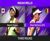 Elise Mertens beat Naomi Osaka (7-5 6-4) to reach the fourth round at Indian Wells for the first time