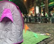Cleaners at Dropkick Murphys in Edinburgh&#39;s Merchant Street were shocked to find people camping outside the pub door when they arrived for their shift on St Patrick&#39;s Day, March 17.