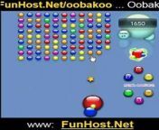 At FunHost.Net/oobakoo, Simple puzzle/arcade type game where your goal is to clear all of the orbs on the play area. Swap colors around to make new, complex colors to destroy more orbs. Fire an orb into the field using the left mouse button. The color of the fired orb matches the color of your main orb. To change colors, press space to cycle through your smaller orbs, or collect new colors with your main orb to create complex colors. (Fire your main orb than rotate your colors (space) while the reward orb is falling to mix colors). Collect stars to rack up additional points! (Arcade, Puzzle Game) .&#60;br/&#62;&#60;br/&#62;Play OobakoO for Free at FunHost.Net/oobakoo on FunHost.Net , The Fun Host of Apps and Games!&#60;br/&#62;&#60;br/&#62;OobakoO : FunHost.Net/oobakoo &#60;br/&#62;www: FunHost.Net &#60;br/&#62;Facebook: facebook.com/FunHostApps &#60;br/&#62;Twitter: twitter.com/FunHost &#60;br/&#62;