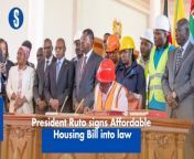 President William Ruto assented to the Affordable Housing Bill after it was passed by Parliament. The signing ceremony was held at State Nairobi. This now means that Kenyans will from this month pay the housing levy. https://shorturl.at/rstCU