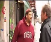 The King of Confrontation (new bad wrestling name?) surprises a shop owner who allegedly deals with bike thieves. Things go from 0 to Hansen FAST.