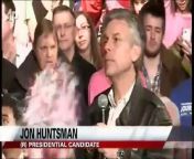 Republican presidential candidate John Huntsman made a rousing speech to supporters in Exeter, New Hampshire on Monday night, declaring the changes he plans to make to Congress and Wall Street.
