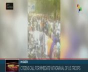 Around 3,000 people took part in a demonstration in Niamey on Saturday to demand the immediate departure of US troops from their bases in Niger. teleSUR